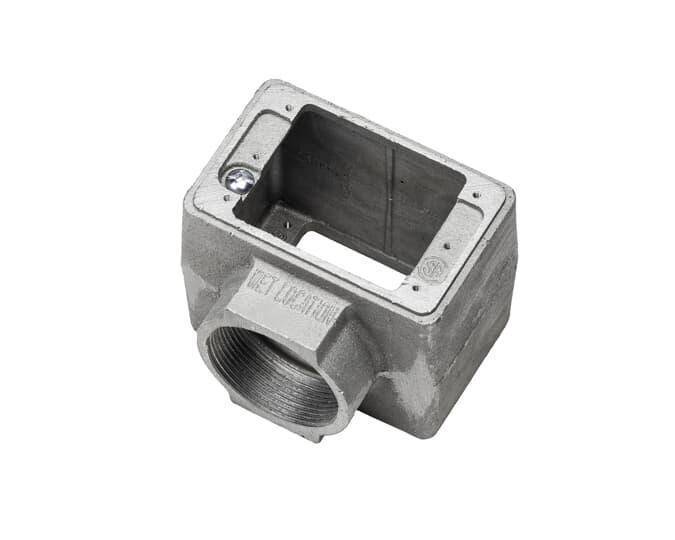 Iberville® CIFST 2-Face Type FSF Shallow Style Weatherproof Device Box, Cast Aluminum, 38.7 cu-in Capacity, 4-5/16 in L x 2-3/4 in W x 3-5/8 in D