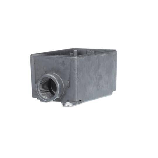 Iberville® CIFSU-3/4 Type FSU Universal Weatherproof Shallow Style Device Box With Close Up Plug, Cast Aluminum, 18.5 cu-in Capacity, 1 Gangs, 2 Outlets, 3 Knockouts, 4-5/16 in L x 2-3/4 in W x 2-3/8 in D