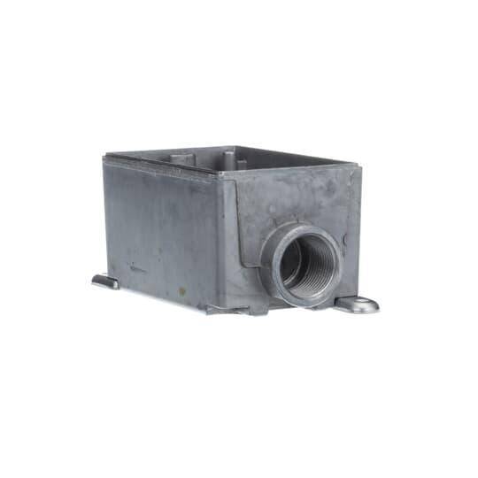 Iberville® CIFSU-3/4 Type FSU Universal Weatherproof Shallow Style Device Box With Close Up Plug, Cast Aluminum, 18.5 cu-in Capacity, 1 Gangs, 2 Outlets, 3 Knockouts, 4-5/16 in L x 2-3/4 in W x 2-3/8 in D