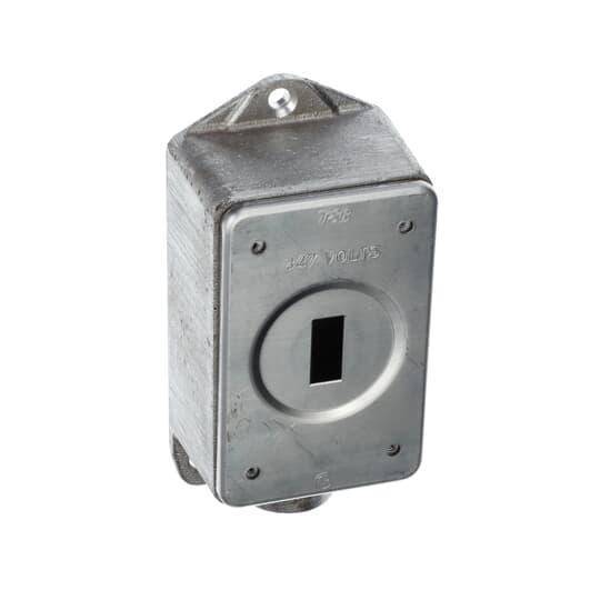 Iberville® CIFS-1G-1/2-HV Type FS Shallow Weatherproof Device Box With 347 VAC Cover, Cast Aluminum, 14 cu-in Capacity, 1 Gangs, 4-5/16 in L x 2-13/16 in W x 1-7/8 in D