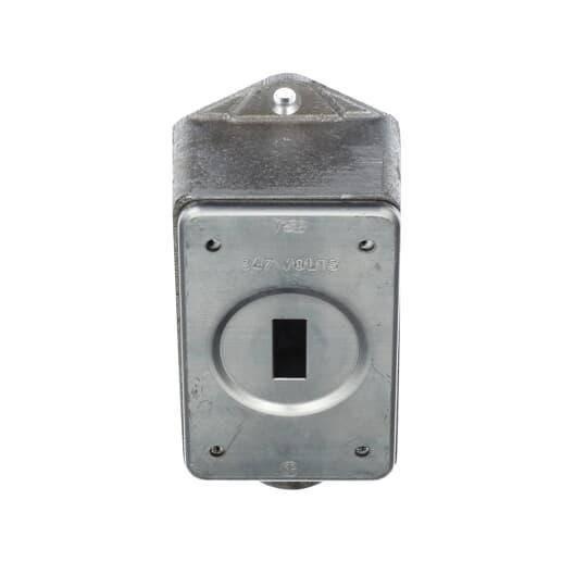 Iberville® CIFS-1G-1/2-HV Type FS Shallow Weatherproof Device Box With 347 VAC Cover, Cast Aluminum, 14 cu-in Capacity, 1 Gangs, 4-5/16 in L x 2-13/16 in W x 1-7/8 in D