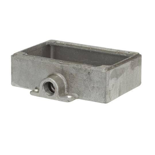 Iberville® CIFS-3G-1/2 Type FS Shallow Weatherproof Device Box, Cast Aluminum, 41 cu-in Capacity, 3 Gangs, 4-3/8 in L x 6-1/2 in W x 1-7/8 in D