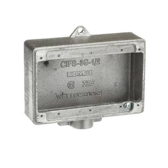 Iberville® CIFS-3G-1/2 Type FS Shallow Weatherproof Device Box, Cast Aluminum, 41 cu-in Capacity, 3 Gangs, 4-3/8 in L x 6-1/2 in W x 1-7/8 in D
