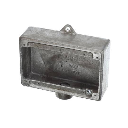 Iberville® CIFS-3G-3/4 Type FS Weatherproof Shallow Style Device Box, Cast Aluminum, 41 cu-in Capacity, 3 Gangs, 1 Outlets, 4-3/8 in L x 6-1/2 in W x 1-7/8 in D