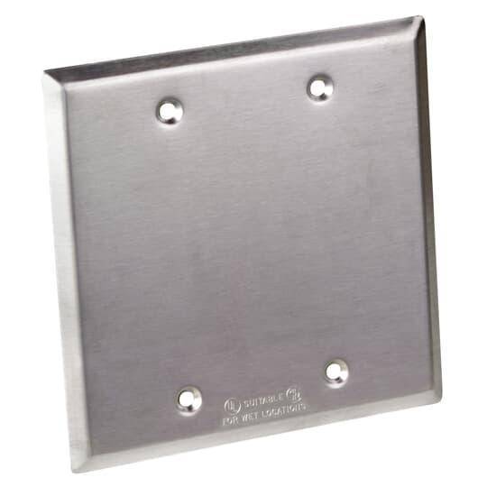 Red Dot® S440E-20R Blank Rectangular Cover, 4-1/2 in W, Steel