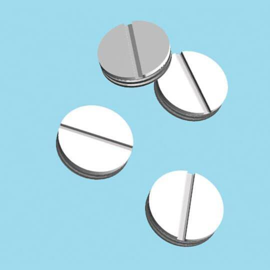 Red Dot® S603WHE-R Close Up Plug, 1/2 in Thread, Zinc, White