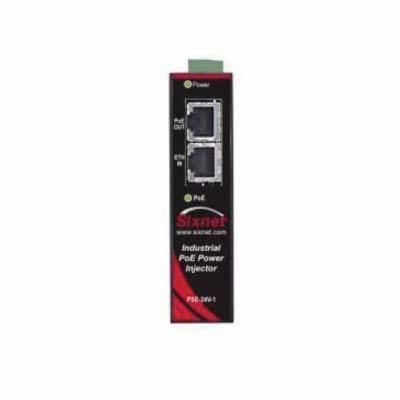 redlion® EB-PSE-24V-1A Mode B PoE Injector, 10/100BaseTX Interface, PoE Port
