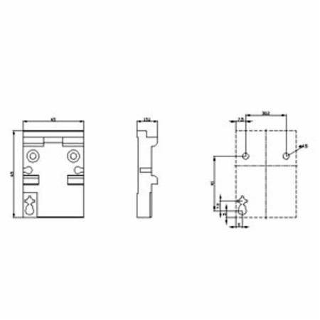 Siemens AG 3RA2911-1CA00 SIRIUS Motor Starter Protector and Circuit Breaker Spacer