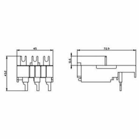 Siemens AG 3RA2921-1A SIRIUS Motor Starter Protector and Circuit Breaker Link Module