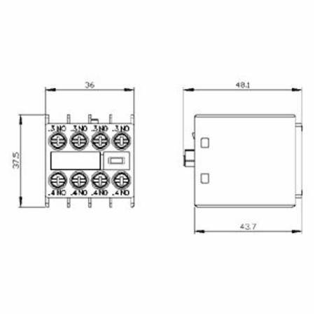 Siemens AG 3RH2911-1FA04 SIRIUS Contactor Auxiliary Switch Block