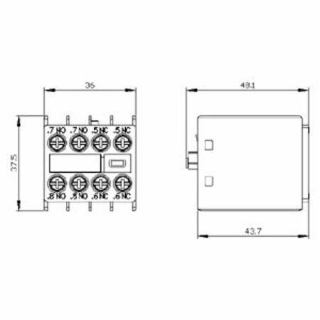 Siemens AG 3RH2911-1FC22 SIRIUS Contactor Auxiliary Switch Block