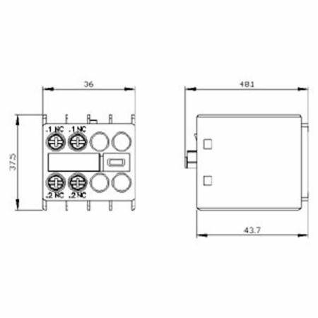 Siemens AG 3RH2911-1HA02 SIRIUS Contactor Auxiliary Switch Block
