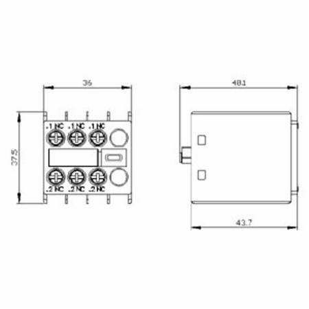 Siemens AG 3RH2911-1HA03 SIRIUS Contactor Auxiliary Switch Block