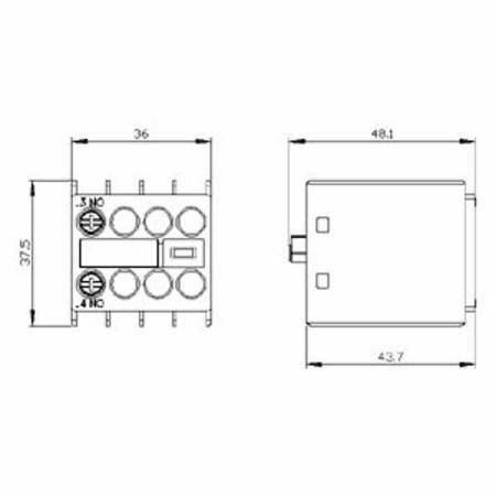 Siemens AG 3RH2911-1HA10 SIRIUS Contactor Auxiliary Switch Block