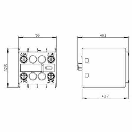 Siemens AG 3RH2911-1NF11 SIRIUS Contactor Auxiliary Switch Block