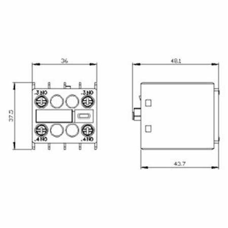 Siemens AG 3RH2911-1NF20 SIRIUS Contactor Auxiliary Switch Block