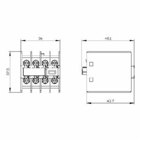 Siemens AG 3RH2911-4FA04 SIRIUS Contactor Auxiliary Switch Block