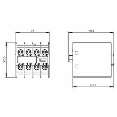 Siemens AG 3RH2911-4FA40 SIRIUS Contactor Auxiliary Switch Block