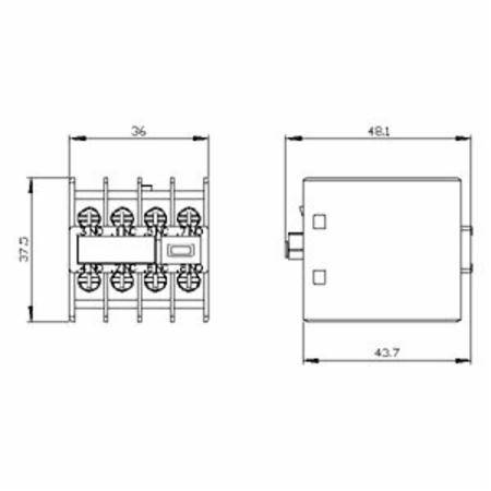 Siemens AG 3RH2911-4FB22 SIRIUS Contactor Auxiliary Switch Block