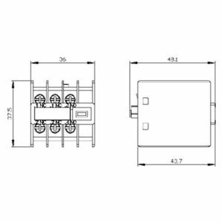 Siemens AG 3RH2911-4HA12 SIRIUS Contactor Auxiliary Switch Block