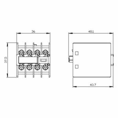 Siemens AG 3RH2911-4HA13 SIRIUS Contactor Auxiliary Switch Block