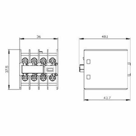 Siemens AG 3RH2911-4HA22 SIRIUS Contactor Auxiliary Switch Block