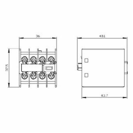 Siemens AG 3RH2911-4HA31 SIRIUS Contactor Auxiliary Switch Block