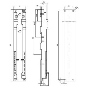 45 MM x 265 MM, Siemens AG 3RA29221AA00 SIRIUS® Standard Mounting Rail Adapter
