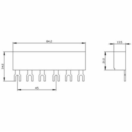 Siemens AG 3RV1915-1AB SIRIUS® Motor Starter and Circuit Breaker Busbar