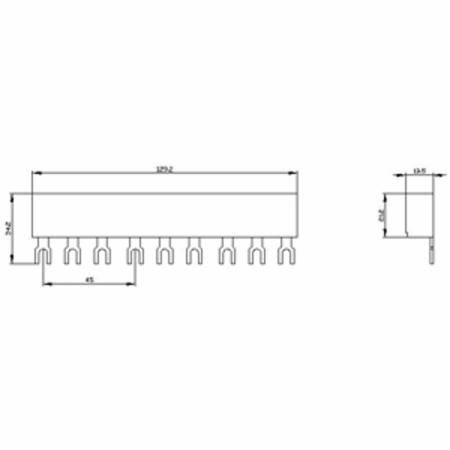 Siemens AG 3RV1915-1BB SIRIUS® Motor Starter and Circuit Breaker Busbar