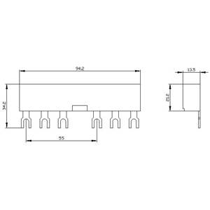 Siemens AG 3RV1915-2AB SIRIUS® Motor Starter and Circuit Breaker Busbar
