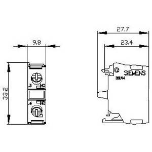 Siemens AG 3SU14001AA101BA0 Pushbutton Contact Block