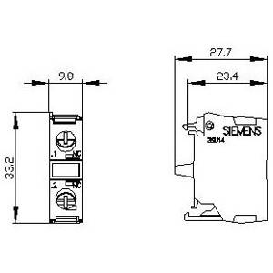 Siemens AG 3SU14001AA101CA0 Pushbutton Contact Block