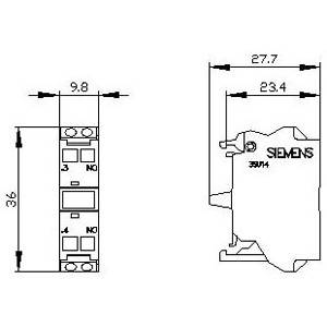 Siemens AG 3SU14001AA103BA0 Pushbutton Contact Block