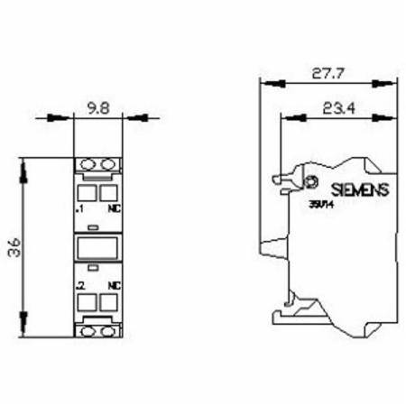 Siemens AG 3SU14001AA103CA0 Pushbutton Contact Block