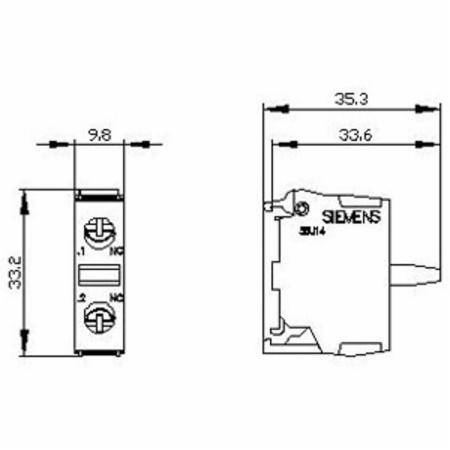 Siemens AG 3SU14002AA101CA0 Pushbutton Contact Block