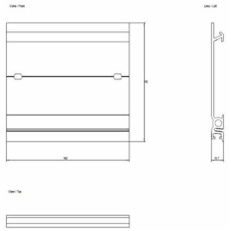 160 MM x 155 MM x 16 MM, Siemens AG 6ES75901AB600AA0 Integrated Mounting DIN Rail