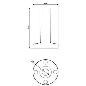 Siemens AG 8WD4308-0DA SIRIUS® Signaling Column Foot with Pipe