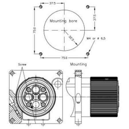 Siemens AG 6FX20037AX00 Power Connector Mounting Flange