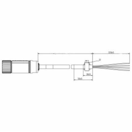 Siemens AG 6FX50025CG101AG1 MOTION-CONNECT 500 Power Cable