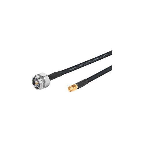 SIMATIC 6XV18755TH50 Pre-Assembled Flexible Connection Cable, For Use w/ SIMATIC NET Antenna, N-Connect/ R-SMA Male/Male, 0 to 6000 MHz Transmission, Copper, Black