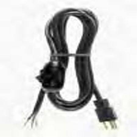 16 AWG 3-Conductor Black PVC Jacket SJT Power Cord with Strain Relief (6 Ft)