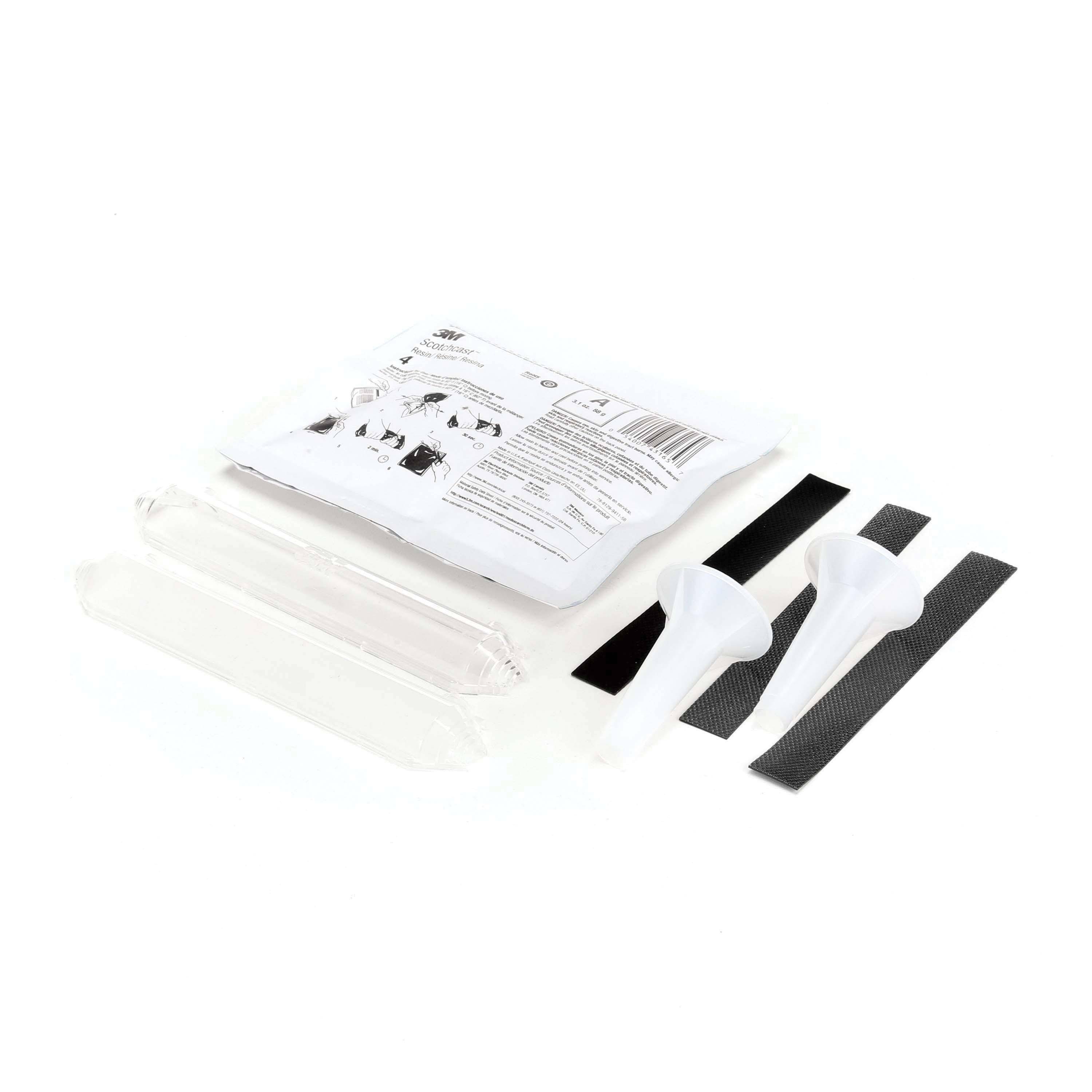 Scotchcast™ 7100123073 82-AN Inline Resin, 5 kV Single Conductor, 1 kV Multi-Conductors, 0.406 to 0.625 in Dia Cable, 8 to 2 AWG Conductor, 4-1/2 in L Splice, Epoxy