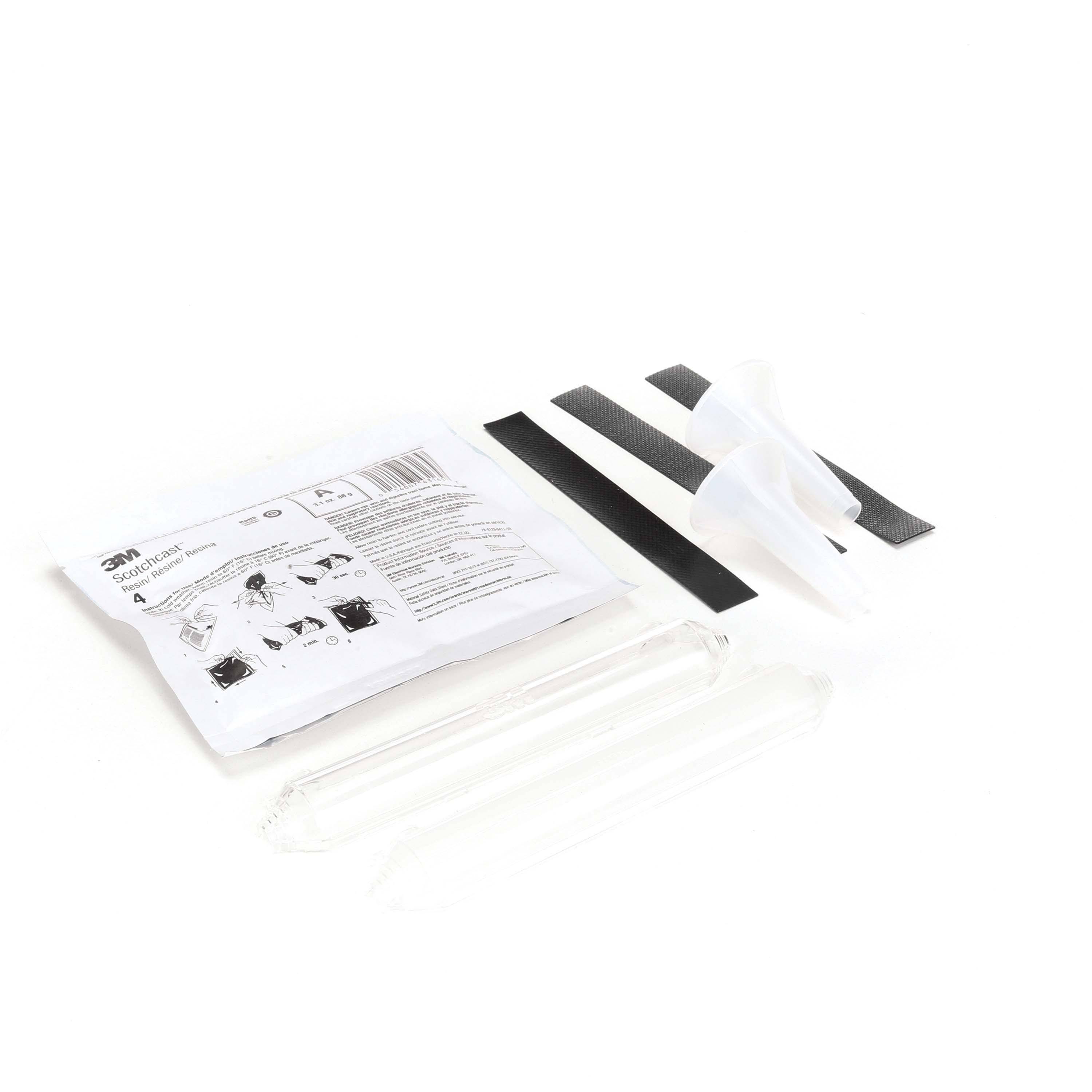 Scotchcast™ 7100123073 82-AN Inline Resin, 5 kV Single Conductor, 1 kV Multi-Conductors, 0.406 to 0.625 in Dia Cable, 8 to 2 AWG Conductor, 4-1/2 in L Splice, Epoxy