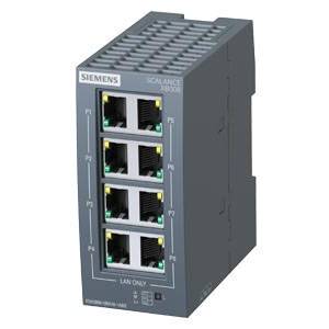 Siemens 6GK50080BA101AB2 SCALANCE XB008 Unmanaged Industrial Ethernet Switch, Multi-Mode FOC/Twisted Pair Port, Parallel Redundancy Protocol