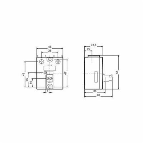 Siemens 3RF2050-1AA24 Solid State Relay, 1NO Contact Form, 110 to 230 VAC Coil