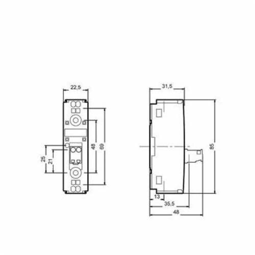 Siemens 3RF2120-2AA42 Solid State Relay, 1NO Contact, 4 to 30 VDC V Coil