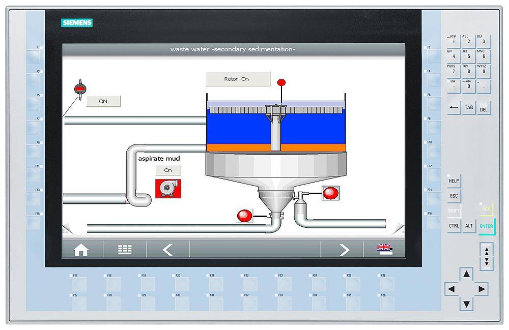 Siemens 6AG11241QC024AX1 6AG1 HMI Comfort Panel, 15 in Display TFT Display