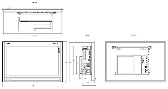 Siemens 6AV72602DM300EX3 IPC677D, 22 in screen, 1920 x 1080 ppi