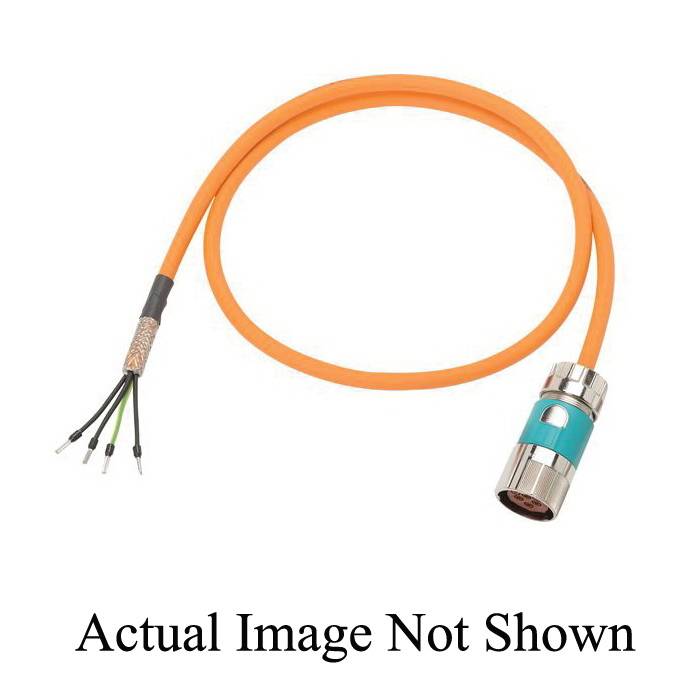 Siemens MOTION-CONNECT® 500 6FX50025CA011AB0 Pre-Assembled Basic Power Cable, 600/1000 VAC, (4) 1.5 sq-mm Bare Copper Conductor, 1 m L